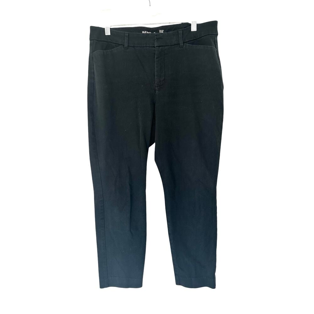 Old Navy Black Office Career‎ Work Business Pixie Skinny Leg Pants Size 12